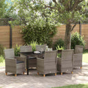 vidaXL Tuin Eettafel Set 3 pcs Zwart poly rattan