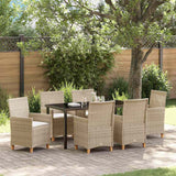 vidaXL Tuin Eettafel Set 3 pcs Zwart poly rattan