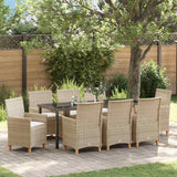 vidaXL Tuin Eettafel Set 3 pcs Zwart poly rattan