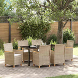 vidaXL Garden Dining Set 3 pcs Black Poly Rattan