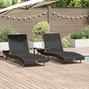 vidaXL Ligstoel 3 pcs Bruin 197 x 70 x 82 cm poly rattan