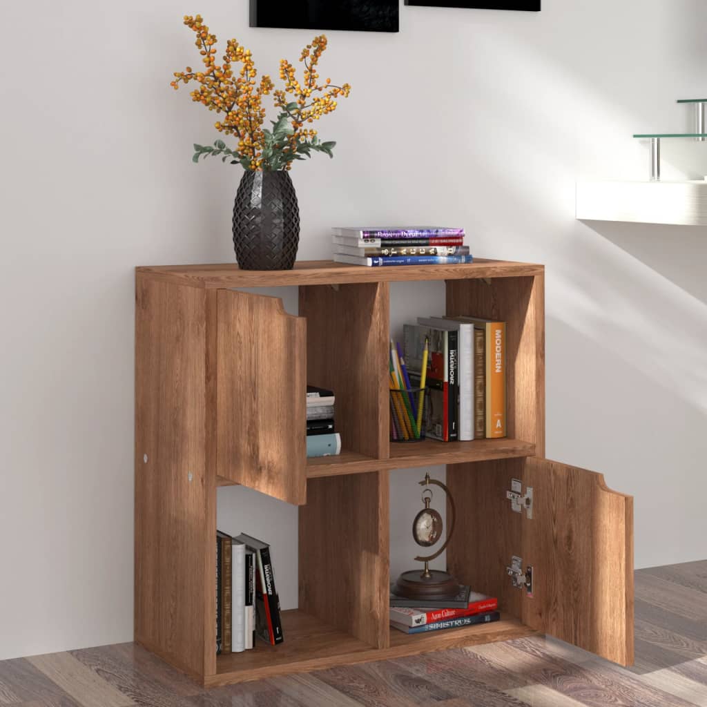 vidaXL Boekenkast 60x27,5x59,5 cm bewerkt hout grijs sonoma eikenkleur