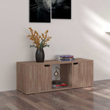 vidaXL Tv-meubel 88,5x27,5x30,5 cm bewerkt hout betongrijs
