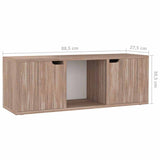 vidaXL Tv-meubel 88,5x27,5x30,5 cm bewerkt hout betongrijs