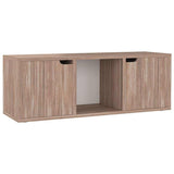vidaXL Tv-meubel 88,5x27,5x30,5 cm bewerkt hout betongrijs