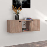 vidaXL Tv-meubel 88,5x27,5x30,5 cm bewerkt hout betongrijs