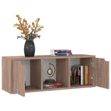 vidaXL Tv-meubel 88,5x27,5x30,5 cm bewerkt hout betongrijs