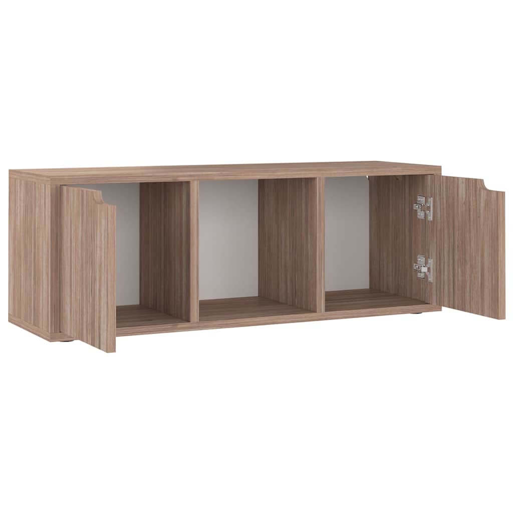 vidaXL Tv-meubel 88,5x27,5x30,5 cm bewerkt hout betongrijs