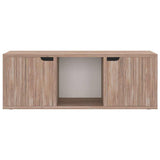 vidaXL Tv-meubel 88,5x27,5x30,5 cm bewerkt hout betongrijs