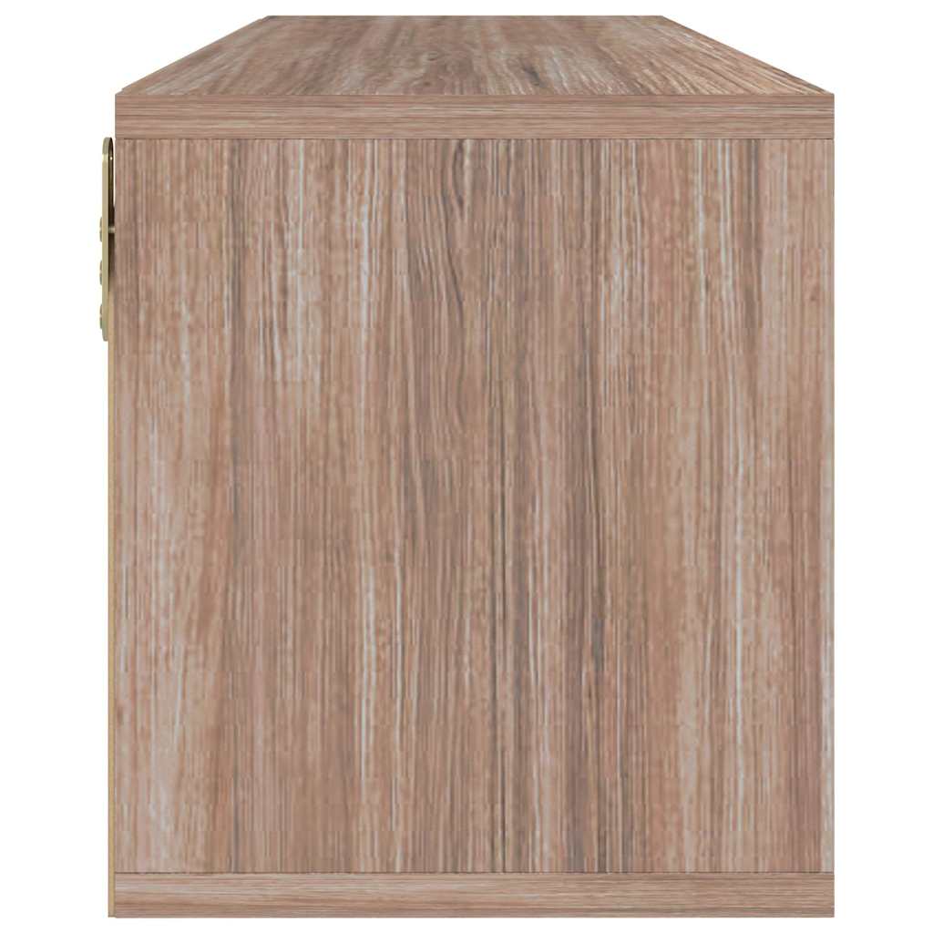 vidaXL Tv-meubel 88,5x27,5x30,5 cm bewerkt hout betongrijs