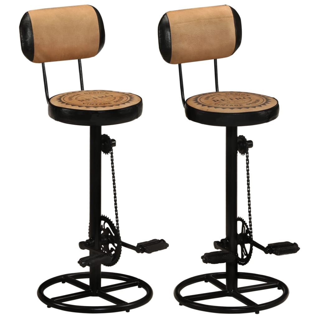 vidaXL Bar Stools 2 pcs Solid Reclaimed Wood
