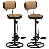 vidaXL Bar Stools 2 pcs Solid Reclaimed Wood