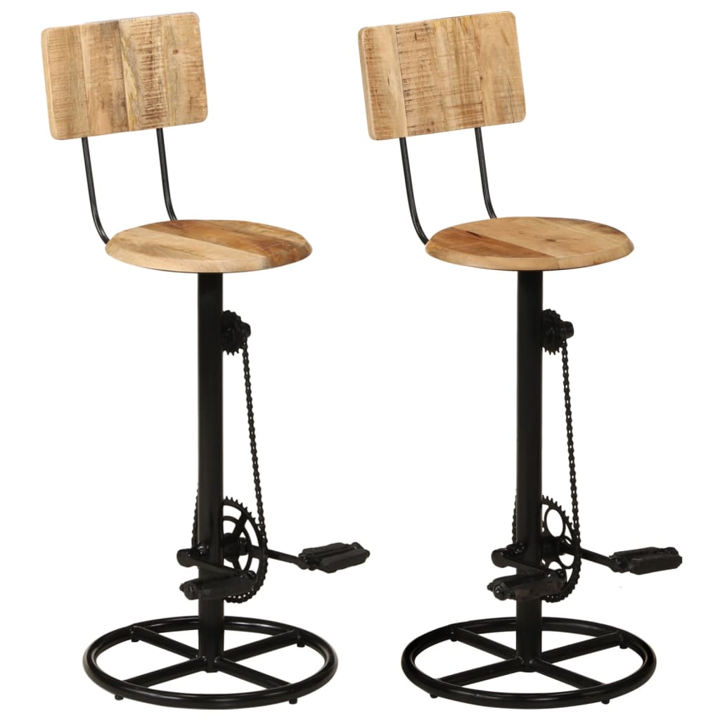 vidaXL Bar Stools 2 pcs Solid Reclaimed Wood