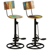 vidaXL Bar Stools 2 pcs Solid Reclaimed Wood