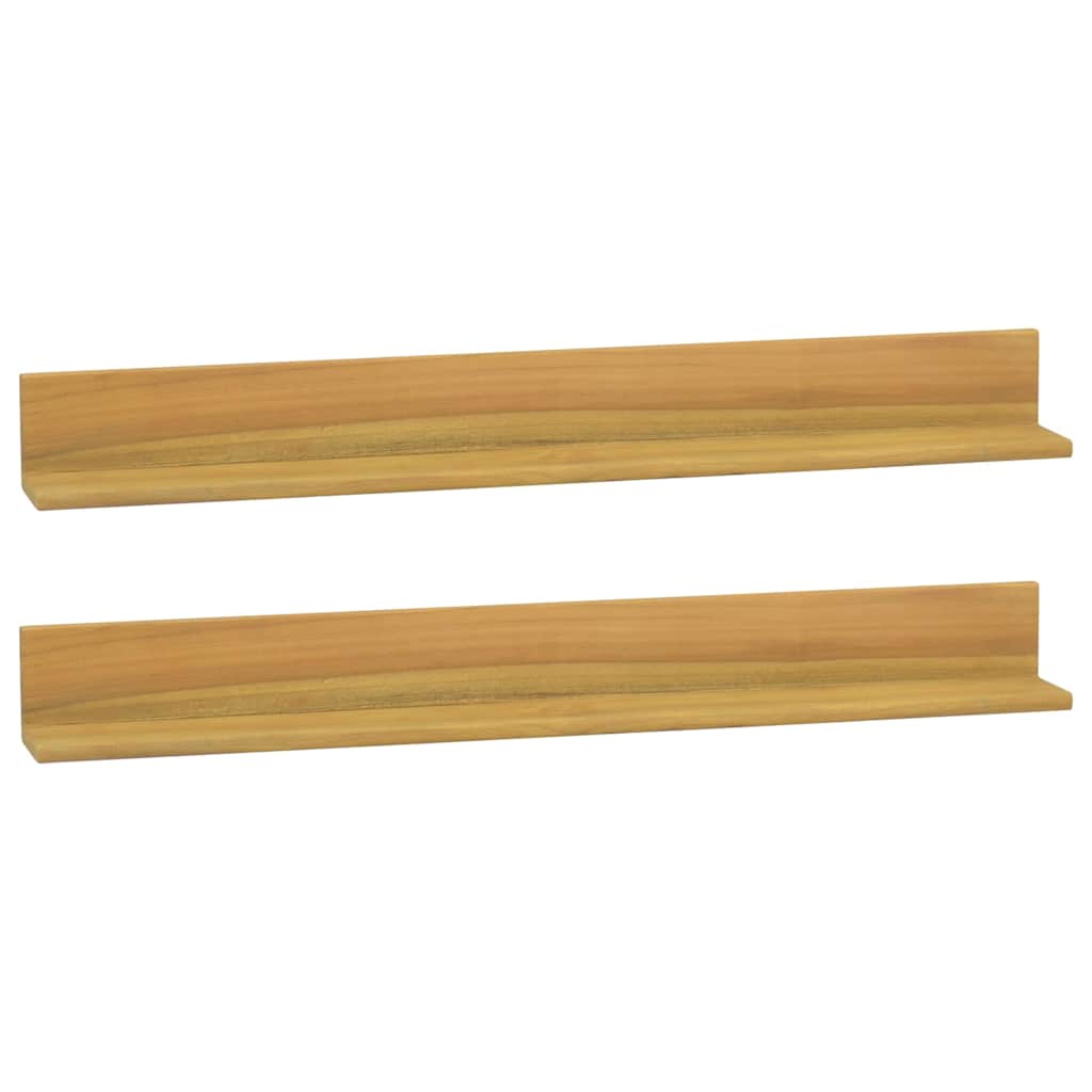 vidaXL Wandschappen 2 st 60x10x10 cm massief teakhout