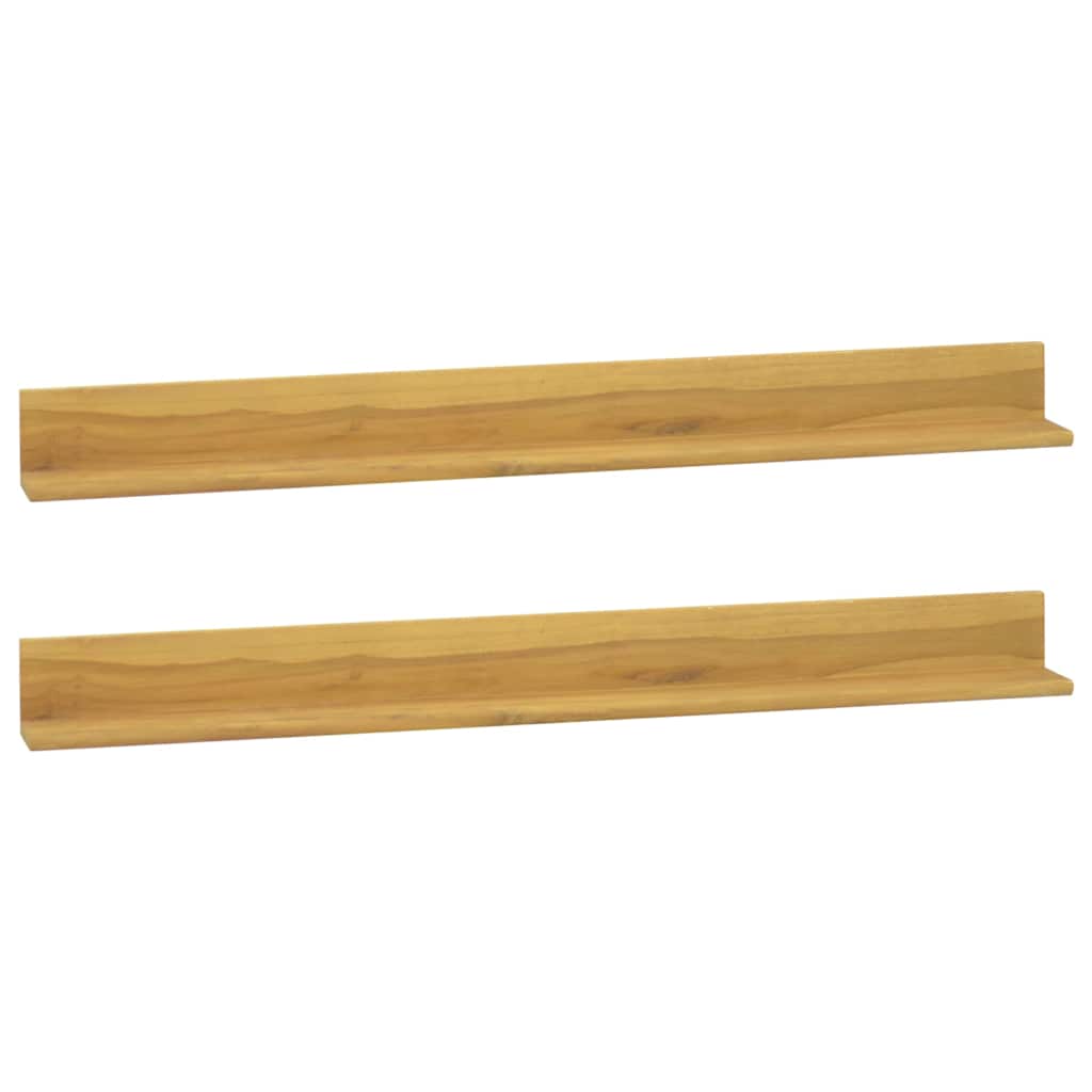 vidaXL Wandschappen 2 st 60x10x10 cm massief teakhout