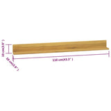 vidaXL Wandschappen 2 st 60x10x10 cm massief teakhout