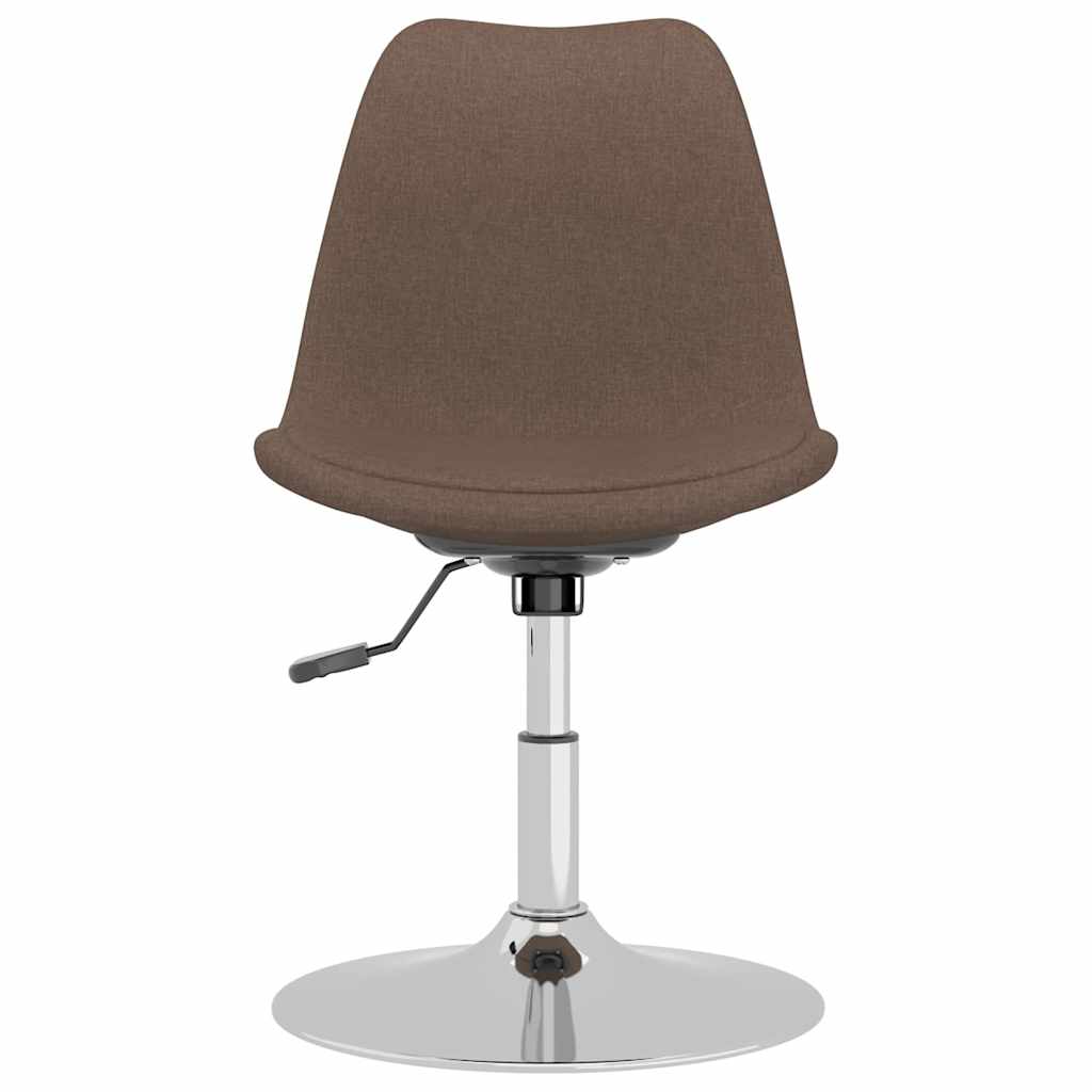 vidaXL Eetkamerstoelen 4 st draaibaar stof crèmekleurig