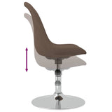 vidaXL Eetkamerstoelen 4 st draaibaar stof crèmekleurig