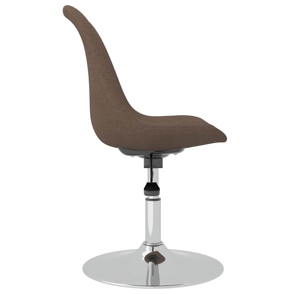 vidaXL Eetkamerstoelen 4 st draaibaar stof crèmekleurig