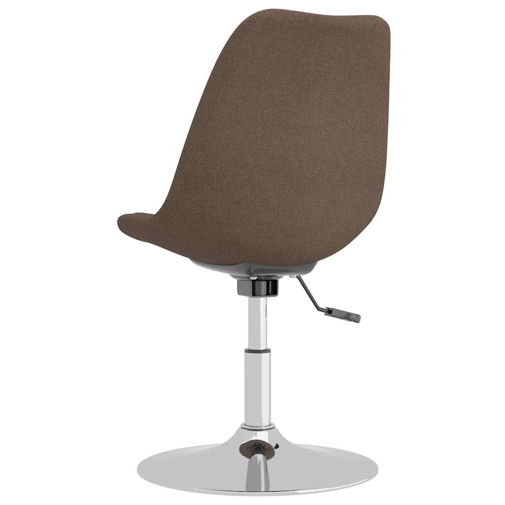 vidaXL Eetkamerstoelen 4 st draaibaar stof crèmekleurig