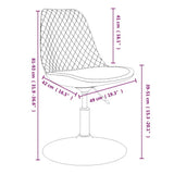vidaXL Eetkamerstoelen draaibaar 4 st fluweel roze