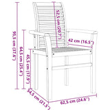 vidaXL Tuin Eettafel Set 9 pcs Bruin Massief Teakhout