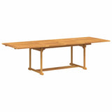 vidaXL Tuin Eettafel Set 9 pcs Bruin Massief Teakhout