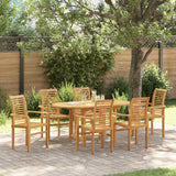 vidaXL Tuin Eettafel Set 5 pcs Bruin Massief Teakhout