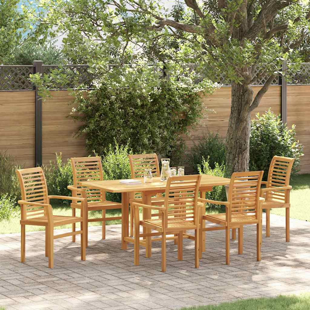 vidaXL Tuin Eettafel Set 5 pcs Bruin Massief Teakhout