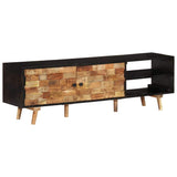 vidaXL Tv-meubel 140x30x45 cm ruw mangohout en massief acaciahout