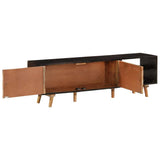 vidaXL Tv-meubel 140x30x45 cm ruw mangohout en massief acaciahout