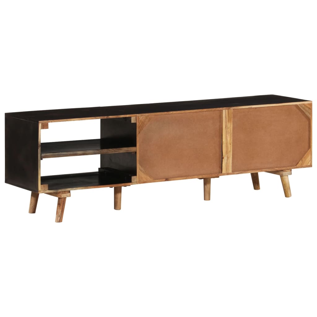 vidaXL Tv-meubel 140x30x45 cm ruw mangohout en massief acaciahout