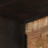 vidaXL Tv-meubel 140x30x45 cm ruw mangohout en massief acaciahout