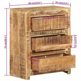 vidaXL Ladekast 60x33x75 cm massief acaciahout