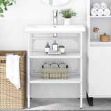 vidaXL Wastafelframe 40x38x83 cm ijzer wit