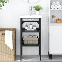vidaXL Wastafelframe 40x38x83 cm ijzer wit