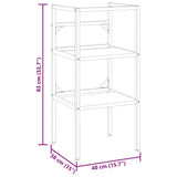 vidaXL Wastafelframe 40x38x83 cm ijzer wit