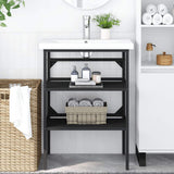 vidaXL Wastafelframe 40x38x83 cm ijzer wit