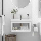 vidaXL Wall-mounted Washbasin Frame 40x38x31 cm Iron White