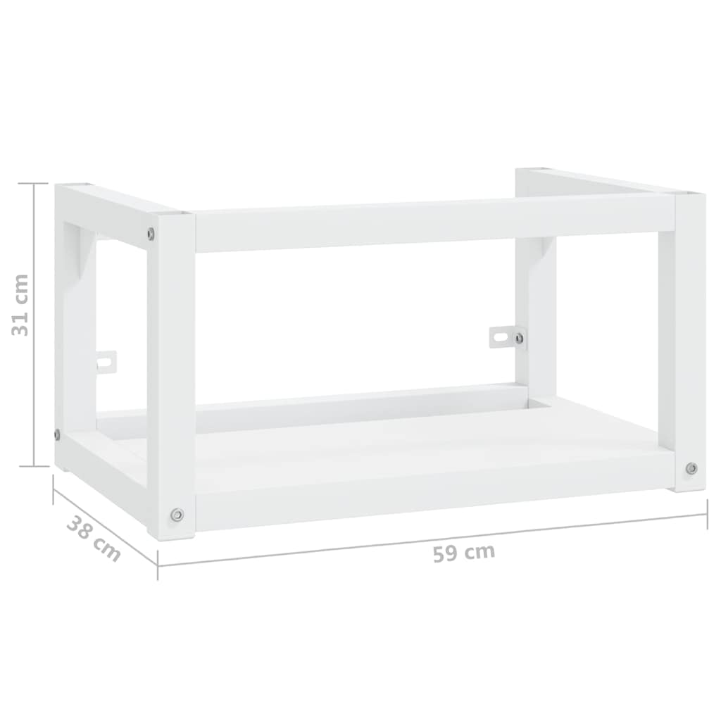 vidaXL Wall-mounted Washbasin Frame 40x38x31 cm Iron White
