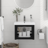vidaXL Wall-mounted Washbasin Frame 40x38x31 cm Iron White