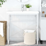 vidaXL Washbasin Frame 40x38x83 cm Iron White
