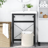 vidaXL Washbasin Frame 40x38x83 cm Iron White