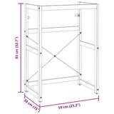 vidaXL Washbasin Frame 40x38x83 cm Iron White