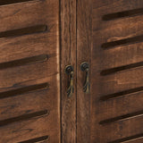 vidaXL Wall Cabinet 46x24x140 cm solid paulownia wood dark brown