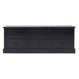 vidaXL Tv-meubel 108x30x40 cm massief paulowniahout zwart