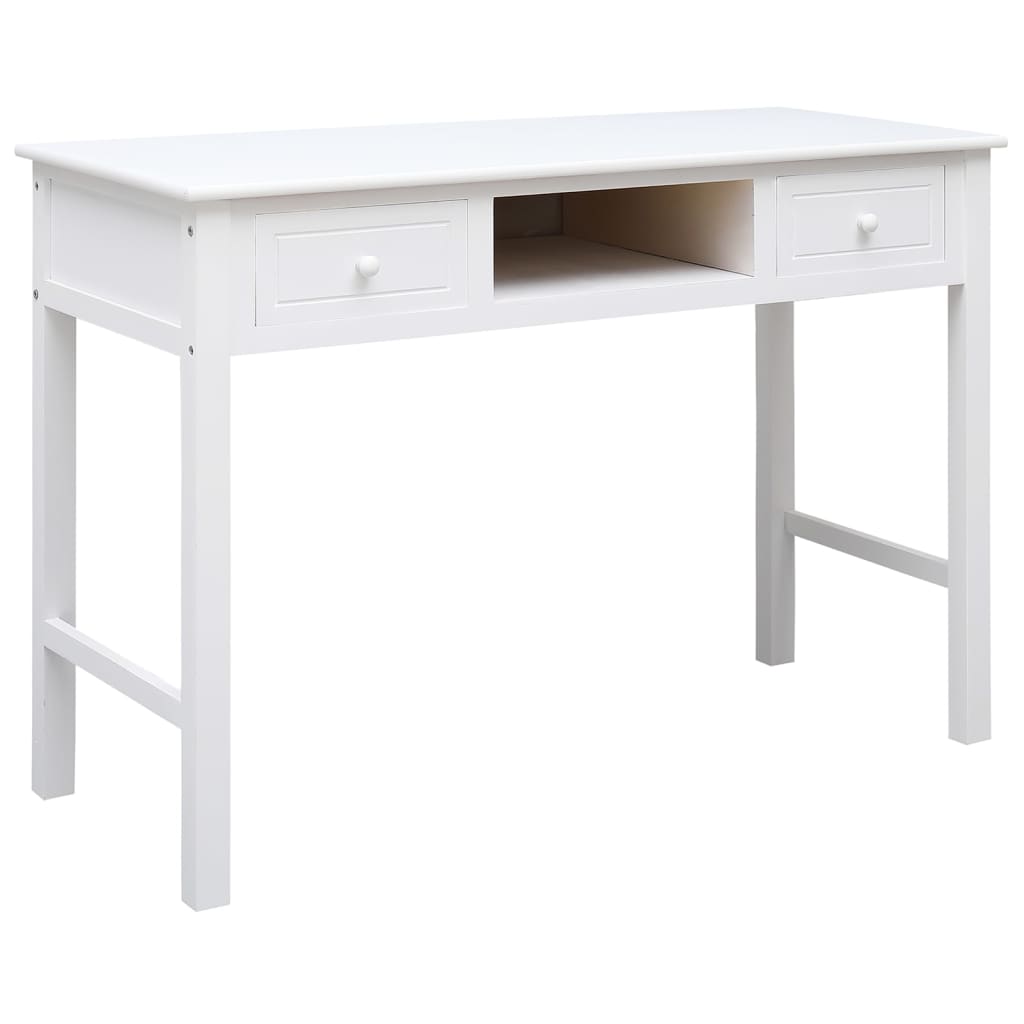 vidaXL Bureau 108x45x76 cm massief paulowniahout grijs