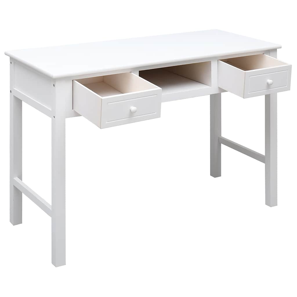 vidaXL Bureau 108x45x76 cm massief paulowniahout grijs
