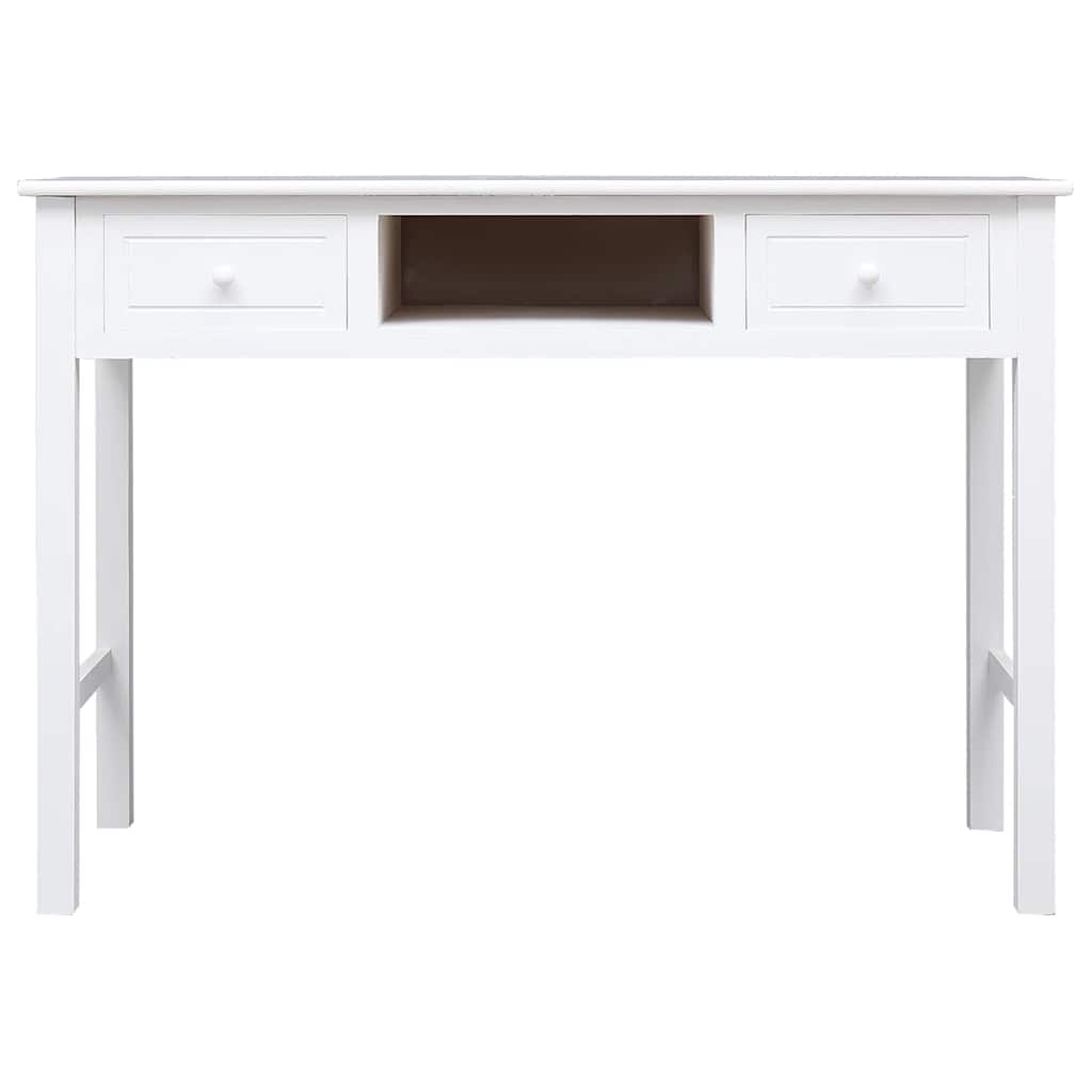 vidaXL Bureau 108x45x76 cm massief paulowniahout grijs
